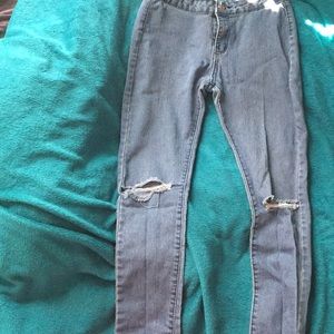 Light blue skinny jeans